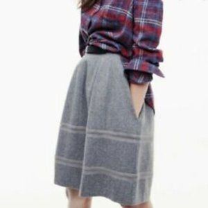 NWT Madewell Grey Wool Turnout Skirt